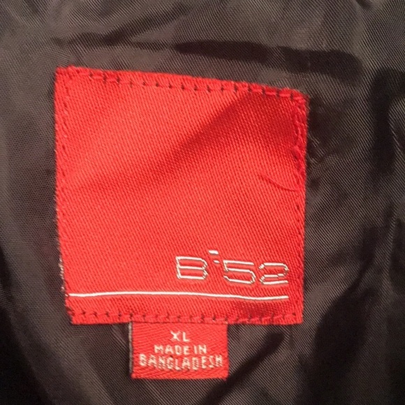 B’52 brand size XL zipper front lined jacket with cotton sleeves - Picture 2 of 5